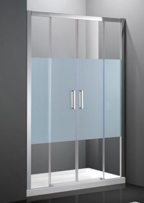 Bagno di vetro Sala doccia, schermo di doccia pieghevole con telaio in alluminio