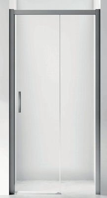 Alluminio, nero opaco, porta con vetrina, bagno, doccia