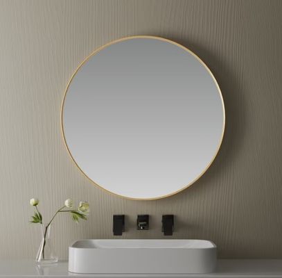 Specchio di bagno a LED con cornice di alluminio con funzioni, dimensioni e stili personalizzabili